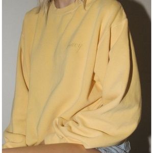 Brandy Melville Honey Embroidery Sweatshirt